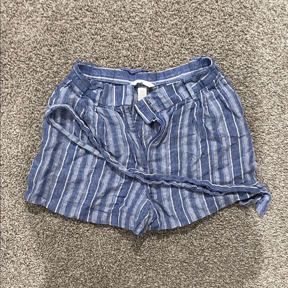 H&M Blue Striped Women's Shorts